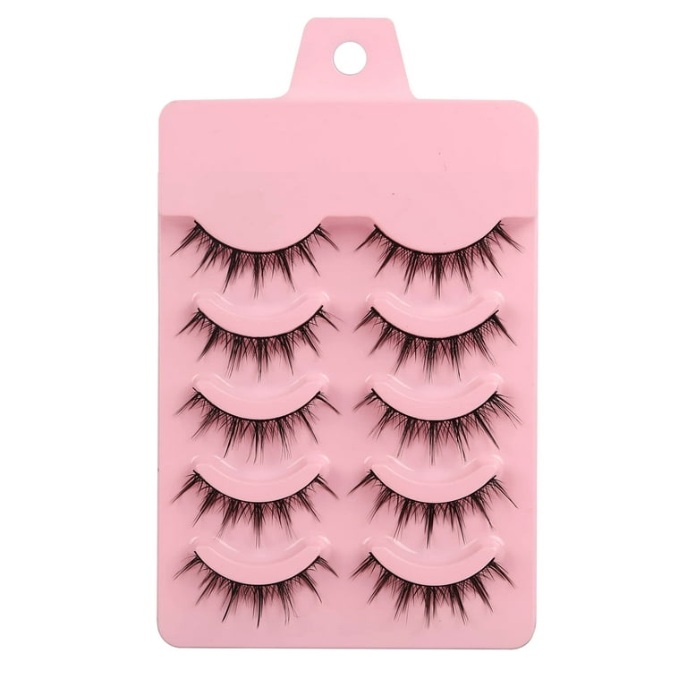 Manga Lashes, Spiky Korean Anime False Eyelashes Natural Look, Japanese  Wispy Strip Lashes, that Look Like Individual Clusters Lashes, Asian  Cosplay Doll Eyelashes, 5 Pack 