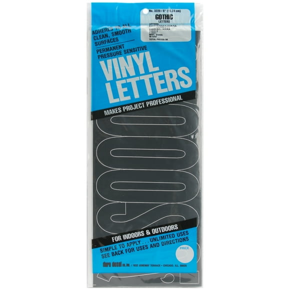 Permanent Adhesive Vinyl Letters 6" 94/Pkg-Black