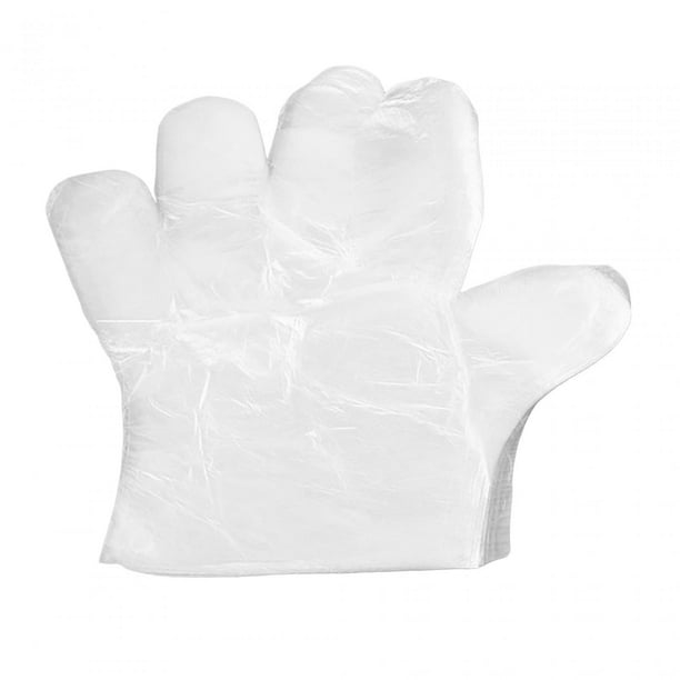 100x PE Clear Disposable Gloves Multifunction Free Size Work Gloves Food Service