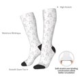 thumbnail image 5 of Picia Women Crew Soft Moisture-wicking Socks Heart Rabbit Pattern Design Cotton Socks, One Size fit All, 5 of 9