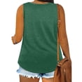 thumbnail image 4 of Craaazy Women's Relaxed Fit Plus Size V Neck Tank Top, Solid Color Sleeveless Loose Top, Comfy Casual Cami for Summer Gifts, 4 of 8