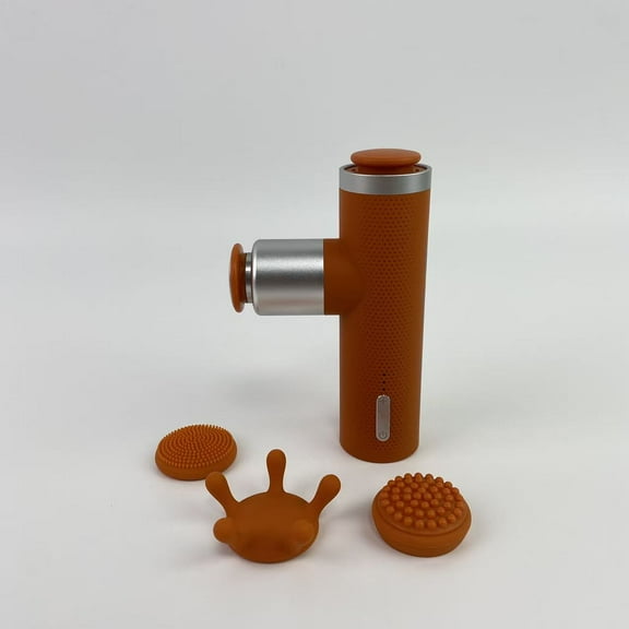 rexymom Massage apparatus,Mini Massage Gun with Heat, Deep Tissue Massage Gun, Portable Percussion Muscle Massager with 4 Massage Heads for Athletes