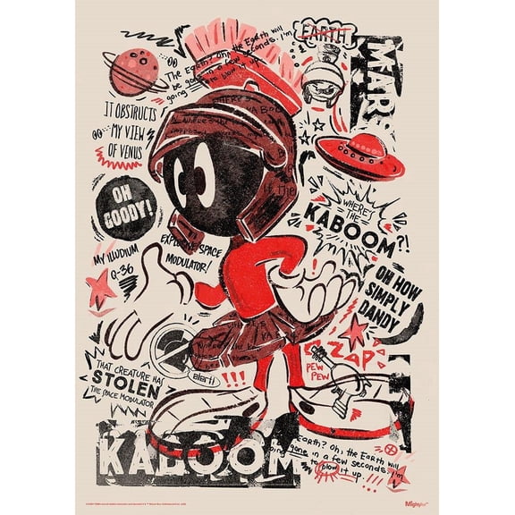 Looney Tunes (Marvin the Martian - Wheres The Kaboom) MightyPrint™ Wall Art MP17240605