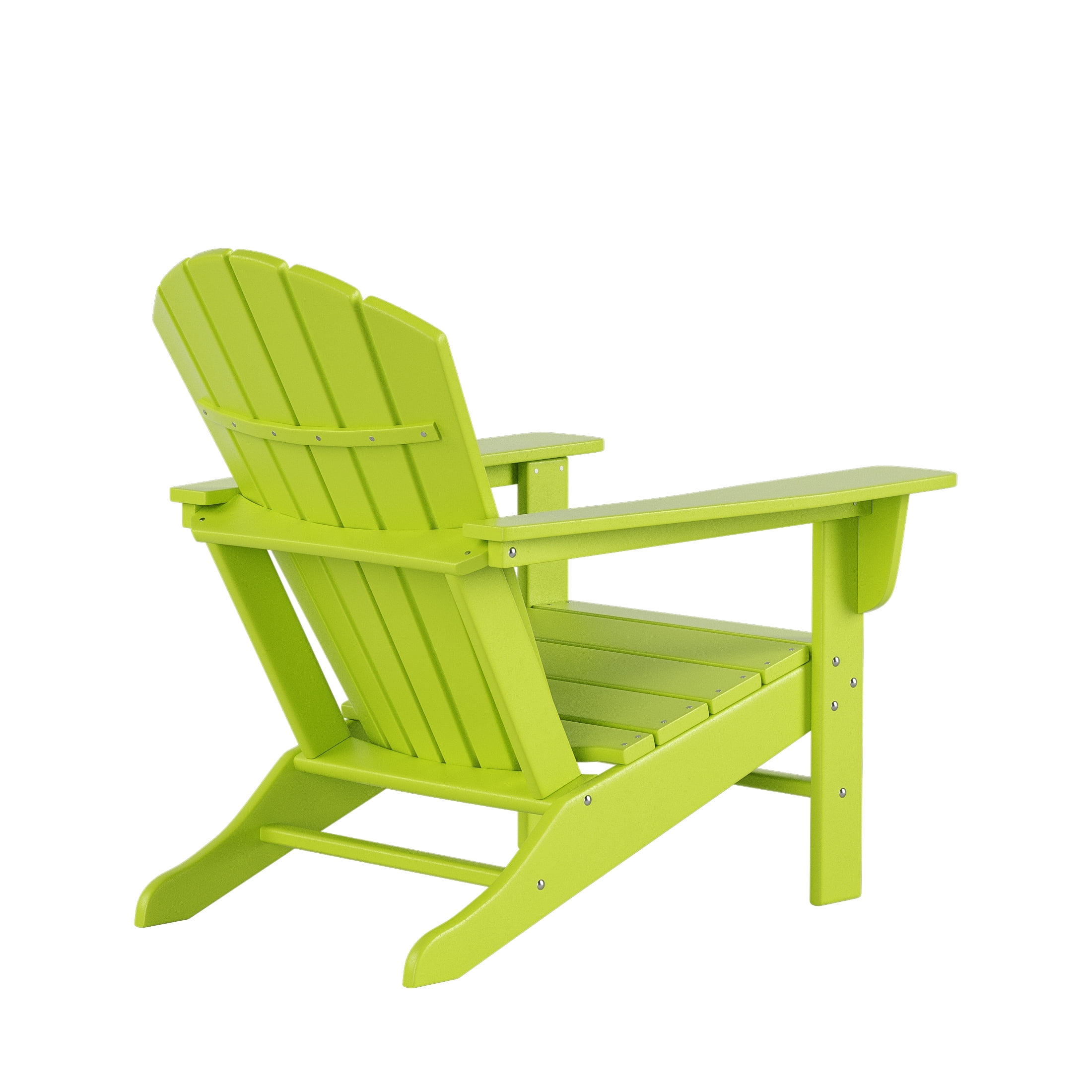 Westin Outdoor 5-Pieces Adirondack Patio Chat Seating Set with Ottoman & Side Table Included, Lime Green