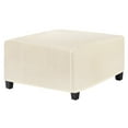 thumbnail image 1 of Funda de Ottomán Cuadrada Estirable de 31" x 31" x 15" de Uxcell, Fundas de Ottomán para Muebles/Sala de Estar/Interior [Beige], 1 of 7