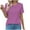 Purple, variant on XUNKUSGA Womens Blouses Polka Dot Boho T-shirt Oversized Round Neck Tops Light Breathable Summer Outfits 2025