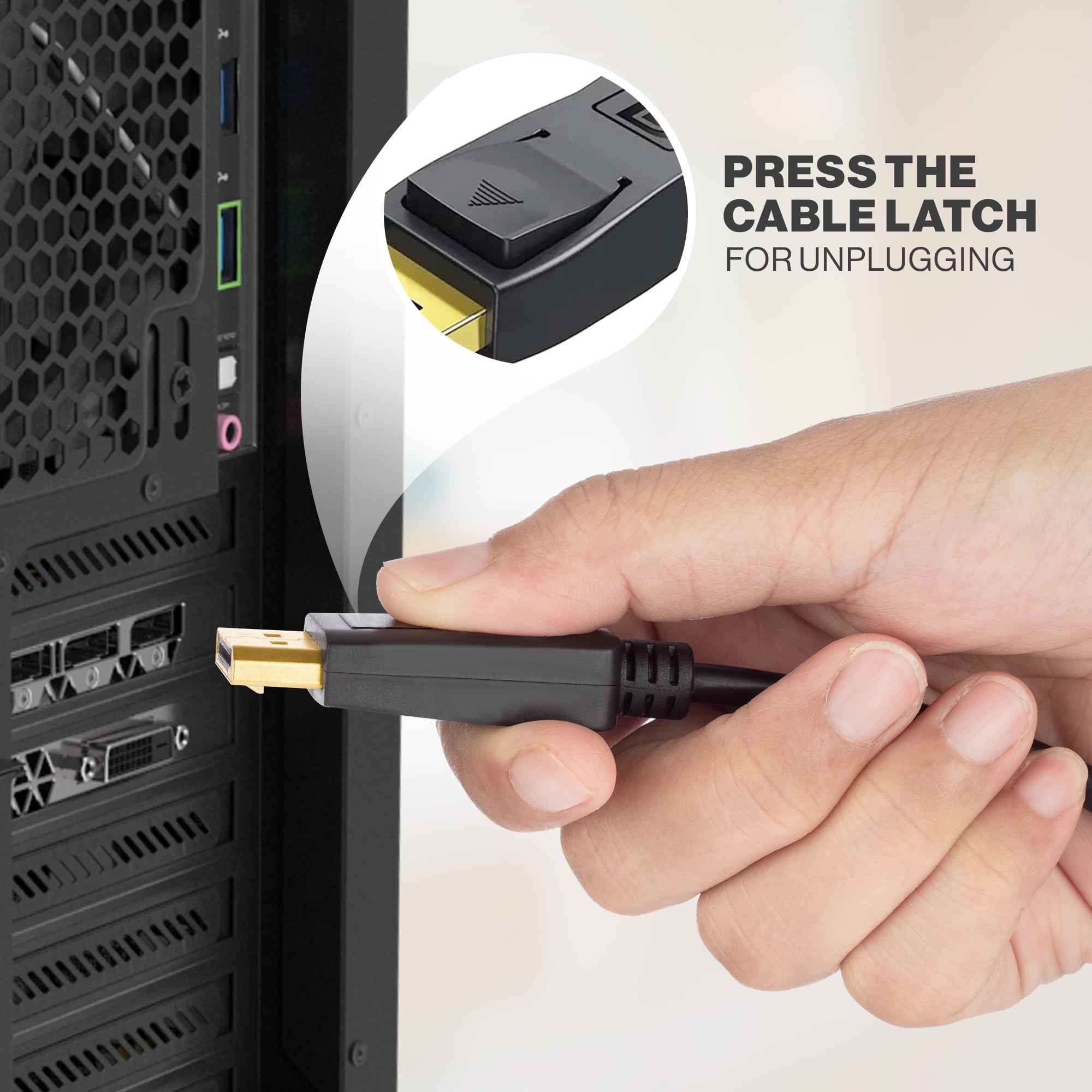 Lordtronics 6FT Display Port to Display Port Cable DP to DP 4K Video Cord