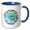 Blue/White, variant on 3drose, Super Dad Cute Typography Design, 11oz Mug