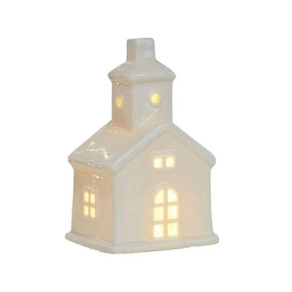 Ornement de Bureau en Céramique Lumineux de Noël pour Mise en Scène et Décoration Festive