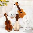 thumbnail image 2 of Cute Musical Plush Toy Soft Violin 30cm Guitar Pipa Tuning Fork Note Stuffed Doll Instrument Gift for Kid Music Lover Home Decor, 2 of 10