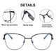 thumbnail image 4 of Gafas planas antiluz azul estilo ojo de gato europeas y americanas de moda, hechas de PC y metal, 4 of 6