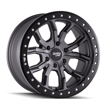 Dirty Life Dt-1-9303 17X9 5X127 -12Et 78.1Cb Matte Gunmetal W/Simulated Ring