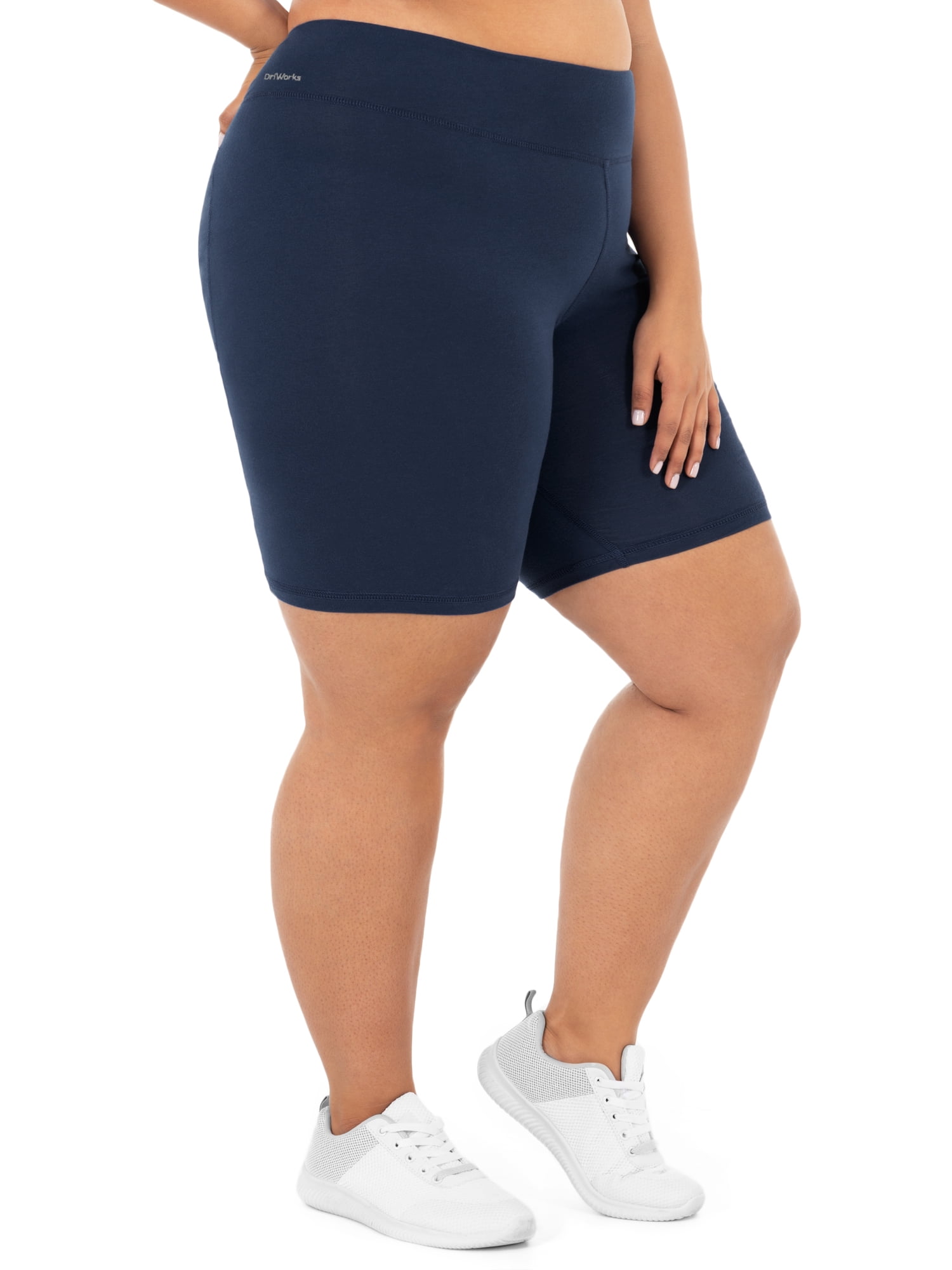 Athletic Works Women's and Women's Plus Core Active Dri-Works Bike Shorts, 1 and 2-Pack, Sizes S-4X