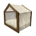 thumbnail image 2 of Vintage Airplane Pet House, Transportation Vacation Themed Hand Drawn Commercial Airplane Silhouettes, Outdoor & Indoor Portable Dog Kennel with Pillow and Cover, 5 Sizes, Multicolor, by Ambesonne, 2 of 5