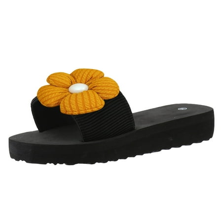 

Noarlalf wedge sandals for women Slippers For Women Ladies Flip Flops Open Toe Flowers Bohemian Sandals Casual Shoes Summer Beach Shoes womens sandals