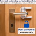 thumbnail image 4 of Door Handle Locks, 2 Pcs, White, Door Lock Anti Tampering With 2 Reusable Adhesives, Child Door Lock, 4 of 5