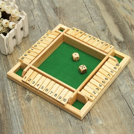 game sided four dice pub bar shut box traditional wooden adults numbers number toys funny walmart