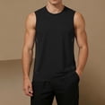 thumbnail image 5 of Men's Summer Tank Tops Workout Gym Sleeveless Shirts Moisture Wicking Breathable Casual Muscle Shirt Big and Tall Size M-5XL Black, 5 of 9