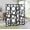 Black, variant on Arvada 4-Panel Room Divider with Circle Pattern, White - Freestanding Privacy Screen for Living Room, Bedroom, and Office, 70 Tall, Pine Wood Frame, Nonwoven Fabric
