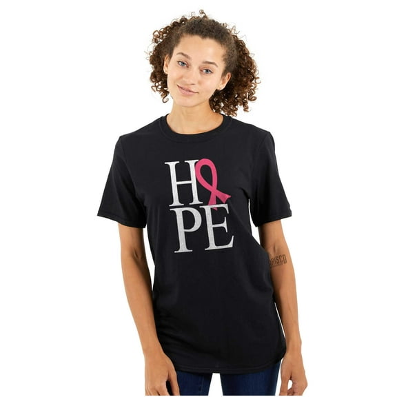 Hope Pink Ribbon Breast Cancer BCA Women's Graphic T Shirt Tees Brisco Brands S