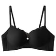 thumbnail image 3 of Sentmoon Woman Bras Sports Bras for Women Large Bust Deep V Wireless Bra Seamless Breathable Soft Stretch Light Padding Lift Support Solid Color Plunge Bralette for Small Bust Everyday T Shirt Wear, 3 of 7