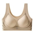 thumbnail image 4 of Sensestyle Bras for Women No Underwire Gather Bra Smoothing Wireless Powerful Anti Sagging Bras Womens Bras Khaki M, 4 of 4