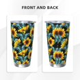thumbnail image 3 of Fotbe Blue Batterflies Sunflower Pattern 20 oz Tumbler Stainless Steel Vacuum Insulated Coffee Ice Cup Double Wall Travel Flask Leak-proof Coffee Cup-Without Straw, 3 of 8