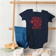 thumbnail image 4 of You're Bacon Me Crazy Meat Lover Romper Boys or Girls Infant Baby Brisco Brands NB, 4 of 6