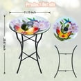 thumbnail image 3 of Outdoor Bird Bath, Solar Bird Bath, Butterfly Pattern, With Metal Stand, Attracts Birds, For Garden,Lawns,Patio, 3 of 7