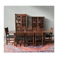 thumbnail image 2 of Crafters and Weavers Arts and Crafts Solid Wood Stow Leaf Dining Table in Walnut, 2 of 3