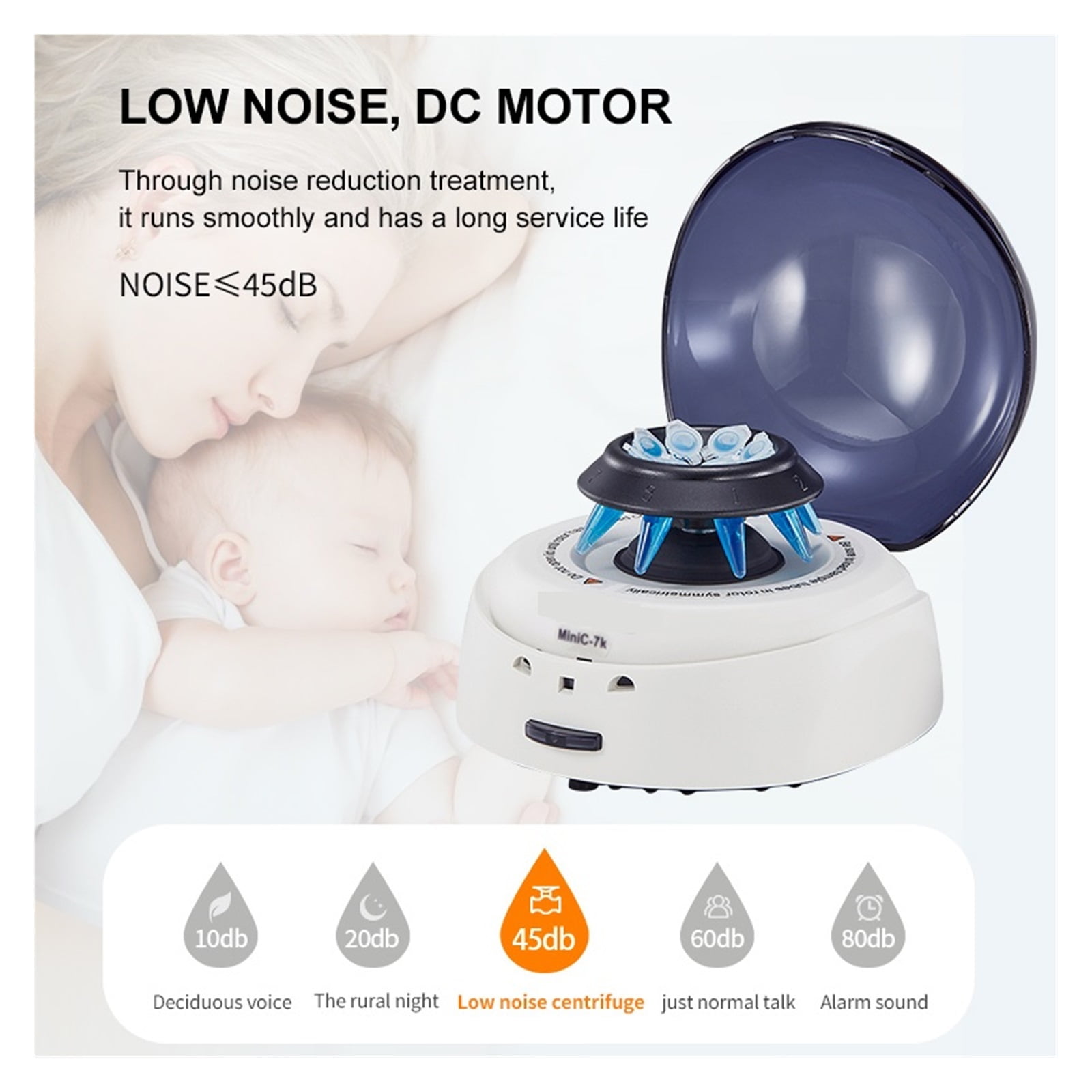 5000/7000rpm Mini Blood Centrifuge Laboratory Plasma Centrifu PRP PCR Medical Centrifuge 0.2ml-2ml Tube Available