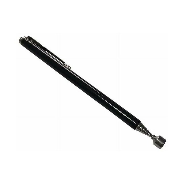 Varilla de recogida fácil portátil magnética telescópica, herramienta de mano con imán extensible (negro)