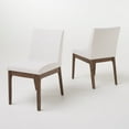 thumbnail image 3 of GDF Studio Hampton Mid Century Modern Fabric Upholstered 5 Piece Dining Set, Light Beige and Walnut, 3 of 6