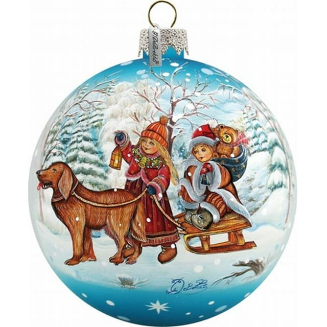 General Holiday Winter Kids Ball 3.5 in. - Glass Ornament
