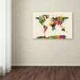 thumbnail image 3 of Trademark Fine Art "Map of the World Watercolor II" Canvas Art by Michael Tompsett, 3 of 3