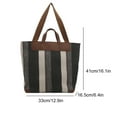 thumbnail image 2 of Bolsos Hobo Tipo Cubo Con Hombro A Rayas para Mujer Gran Capacidad (), 2 of 9