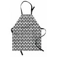 thumbnail image 1 of Pineapple Apron, Monotone Exotic Fruits Pattern Composition Simplistic Vegan Illustration, Unisex Kitchen Bib with Adjustable Neck for Cooking Gardening, Adult Size, Charcoal Grey White, by Ambesonne, 1 of 4