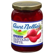 Aunt Nellie’s Sweet & Sour Harvard Beets | Sweet and Tangy Earthy Deliciousness | Deep Vibrant Crimson Red-Purple | Grown & Made in USA | Cut Beets | 15.5 oz. glass jars (Pack of 2)
