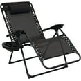 thumbnail image 5 of Sun-Ray Oversized Patio Chair with Leg Stabilizers and Big Cupholder, Adjustable Zero Gravity Folding Reclining Outdoor Chair with Pillow, Black, 5 of 19