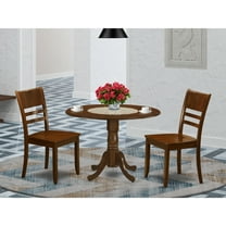 Gothic Dinette Set - Kitchen Table with Drop Leaves & Leather Chairs - 5 Piece