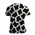 thumbnail image 2 of QTAGTESS Men's Cow Print T-Shirt Black and White Animal Pattern Graphic Tee Shirt, 2 of 7