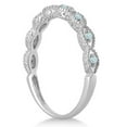 thumbnail image 2 of Antique Marquise Shape Aquamarine Wedding Ring 14k White Gold (0.18ct), 2 of 4