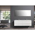 thumbnail image 3 of Alma-Pre 84 Inch Ebony Brown Wall Mount Vanity With Integrated Sink, 3 of 9