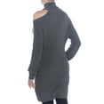 thumbnail image 4 of bar III Womens Cold Shoulder Pullover Sweater, Grey, Medium, 4 of 4