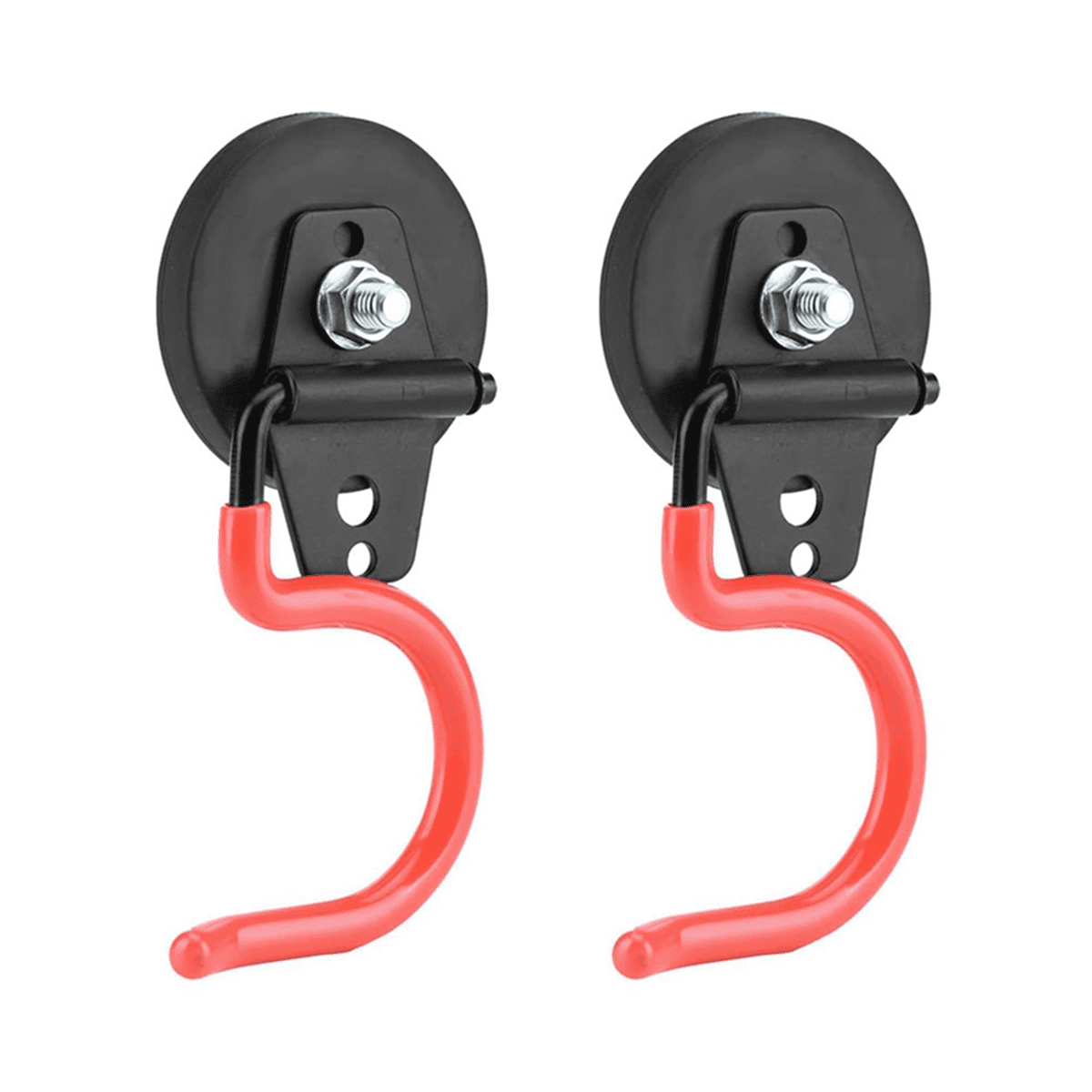 2 Pack Non-Slip Garage Storage Hooks Heavy Duty Strong Iron Magnetic Broom Mop Tool Holder Garden Hoe Holder Orange,2 x Garage Magnet Hooks,Orange