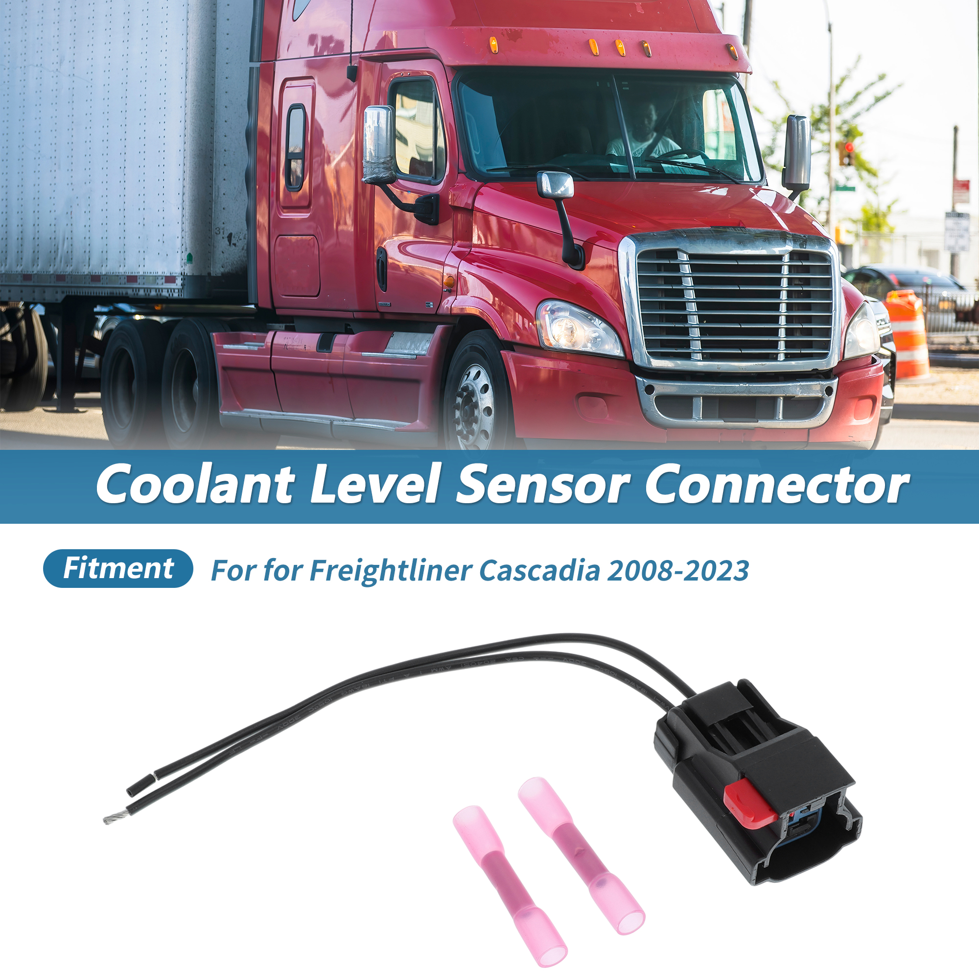 Low Coolant Sensor Connector Harness – Fits Freightliner Engine, Direct Replacement (A06-61692-000)