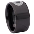 thumbnail image 6 of Celtic Moon and Star Tungsten Carbide Ring, 6 of 9