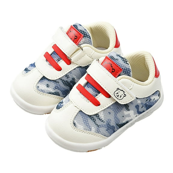 Otqutp Baby Solid Color Sneakers Autumn Winter Baby Girls Boys Children's Shoes Sports Shoes Flat Bottom Non Slip Non Slip Breathable Soft Shoes(Beige,6-9 Months)