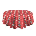 thumbnail image 5 of Christmas Round Tablecloth 60x60in(153x153cm) – Waterproof Polyester Table Cover with Full Print Design, Wrinkle Resistant & Washable for Kitchen Dining Party Decor, 5 of 6