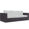 thumbnail image 5 of Modway Convene 3 Piece Outdoor Patio Sofa Set in Espresso White, 5 of 7